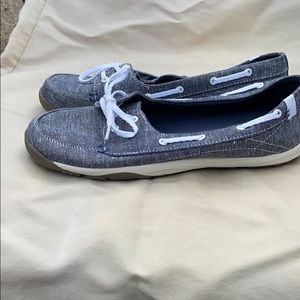 Dr. School’s denim boat shoes, women’s 9